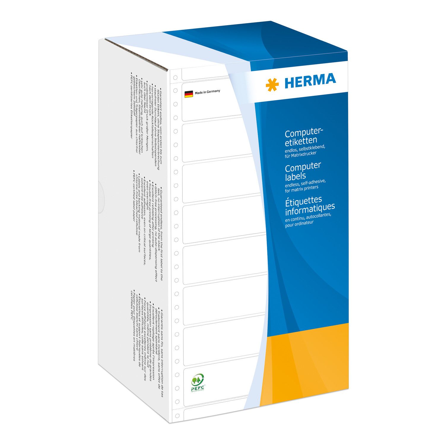 HERMA Computeretiketten eindloos 147.32x48.4 mm 1banen 6000 St. Perf - wit