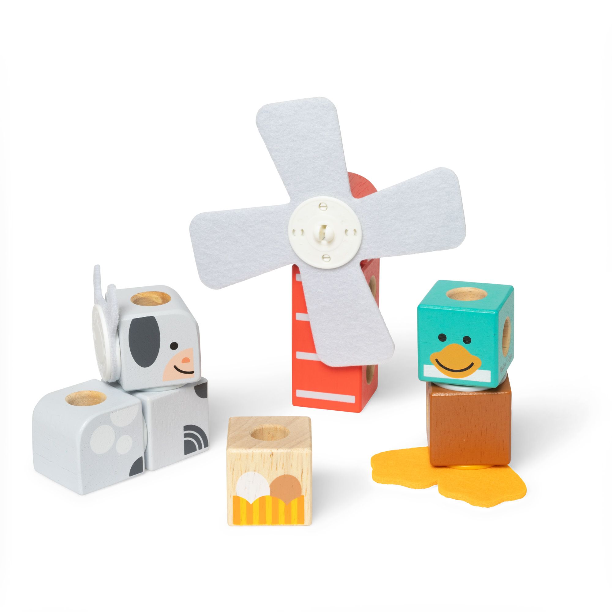 Melissa & Doug Blockables Boerderijdieren Bouwset (16 Stuks)