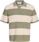 Jack & Jones Polo en tricot XXL Coton biologique Rayé Sea Salt