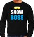 Bellatio Decorations Shoppartners Bv Apres ski sweater Snow Boss / sneeuw baas zwart heren - Wintersport trui - Foute apres ski outfit/ kleding/ verkleedkleding L