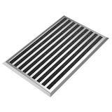 WEST&EAST Deurmat voor buiten, deurmat voor buiten met zilveren aluminium rand en polypropyleen coating, regenbestendige buitenmat, deurmat (grijs, 50 x 80 cm)