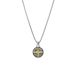 Lucardi Heren Stalen ketting met hanger kompas - Ketting - Staal - Zilver - 55 cm