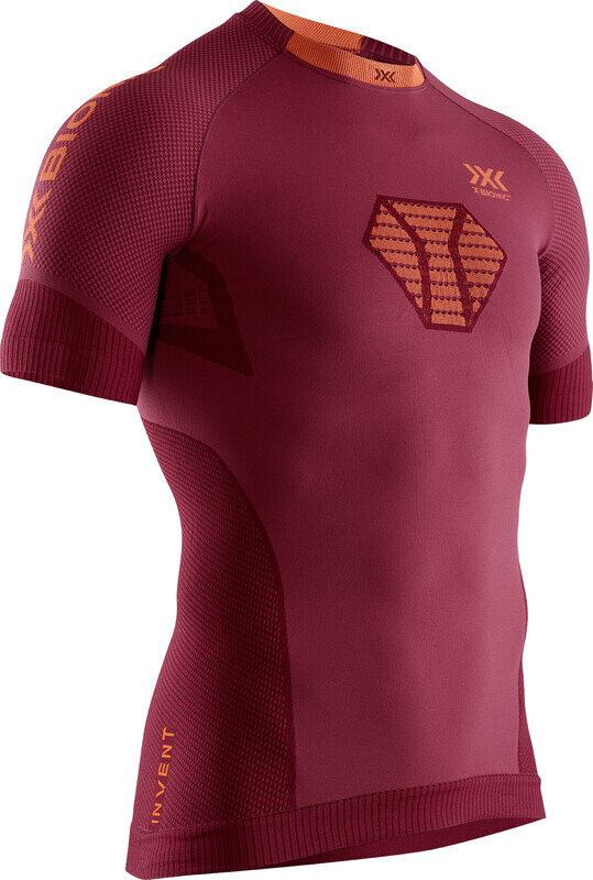 X-BIONIC Invent 4.0 Run Speed Hardloop T-shirt Heren, namib red/kurkuma orange