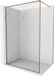 Mexen Kioto-XF paroi de douche Walk-in avec cadre 140 x 202 cm, verre transparent, or rose