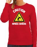 Bellatio Decorations Apres ski sweater dames - rood - L
