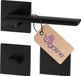 ERGO line Poignée de porte noire ZOE ensemble de poignées de porte rosace carrée porte intérieure noir mat