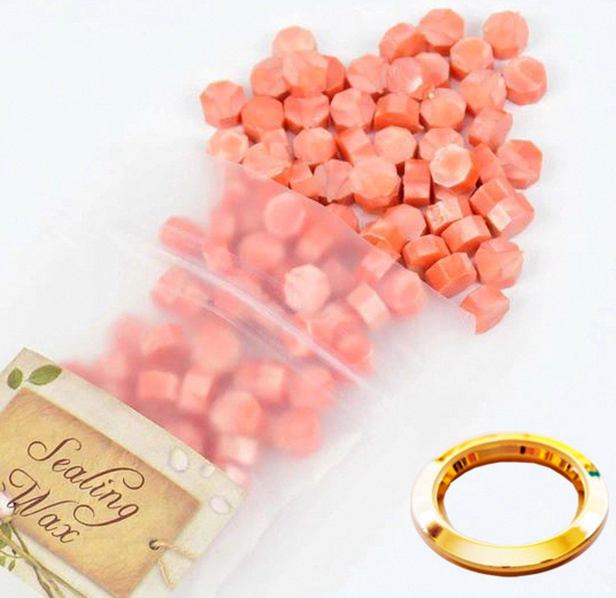 Bedankjes Waxzegel / Lakzegels - Sealing Wax 3x 100 stuks - Oranje - incl. ZEGELBEGRENZER