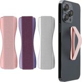 kwmobile Vingerhouder voor Smartphone - Set van 3 - Braam/Roségoud/Zilver
