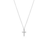 Lucardi Kinder Zilveren ketting met hanger kruis - 45 cm