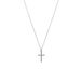 Lucardi Kinder Zilveren ketting met hanger kruis - 45 cm