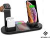 Strap-it Smartwatch bandje - Geschikt voor 4-in-1 draadloze docking station - Zwart