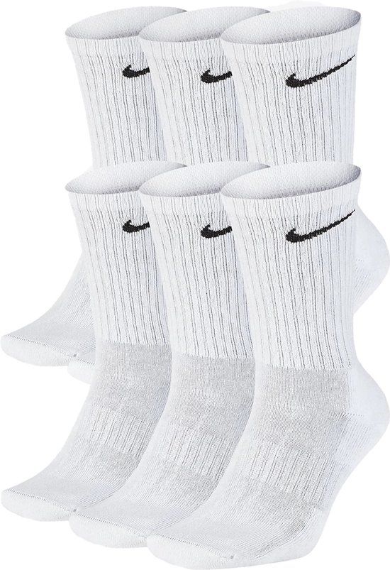 Nike Everyday Cushion Crew Socks (6-pack) - White - Unisex - Size 38-42