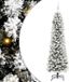 vidaXL Sapin de Noël artificiel Blanc 210 cm PVC Métal Plastique