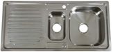KuKoo Monster Group BV Premium RVS Keukenspoelbak - Roestvrijstaal - 1050x500 mm - 0,9 mm dik