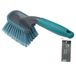 JVL Car Care Range Wielborstel, Grijs en Blauwgroen, Kunststof en Rubber, Blauwgroen/grijs, 48 x 6,8 x 11 cm