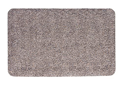 andiamo Deurmat Samson, afwasbaar en bestand tegen deurmat 100% katoen, Farbe:Granit, Größe:40 x 60 cm
