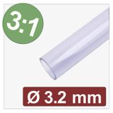 Quadrios 25CA640 Gaine thermorétractable avec colle transparent 3.2 mm 1.1 mm Taux de retreint:3:1 Marchandise vendue au mètre