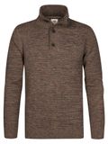 Petrol Industries Heren Gemêleerde sweater millfield - Bruin - Maat M