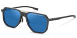 Porsche Design P8980 Gris/Gris Bleu Lunettes de soleil Hommes