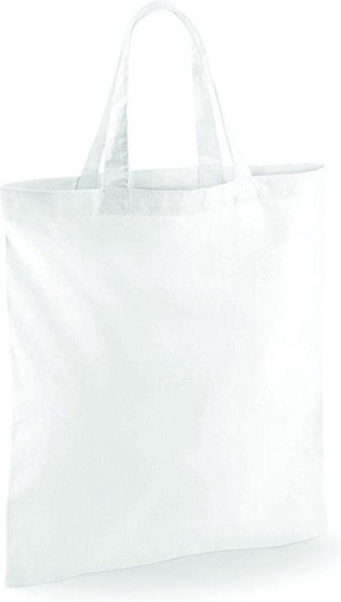 Westford Mill Zak voor Leven (W101S) - Dames Shopper Kort Hand Draag Zak Tote - Wit