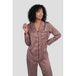 Dreamcovers satijnlook pyjama set - bruin/oudroze/ecru