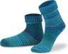 normani 2 paar Scandinavische wollen sokken met omslag turkoois gestreept 39-42 Unisex