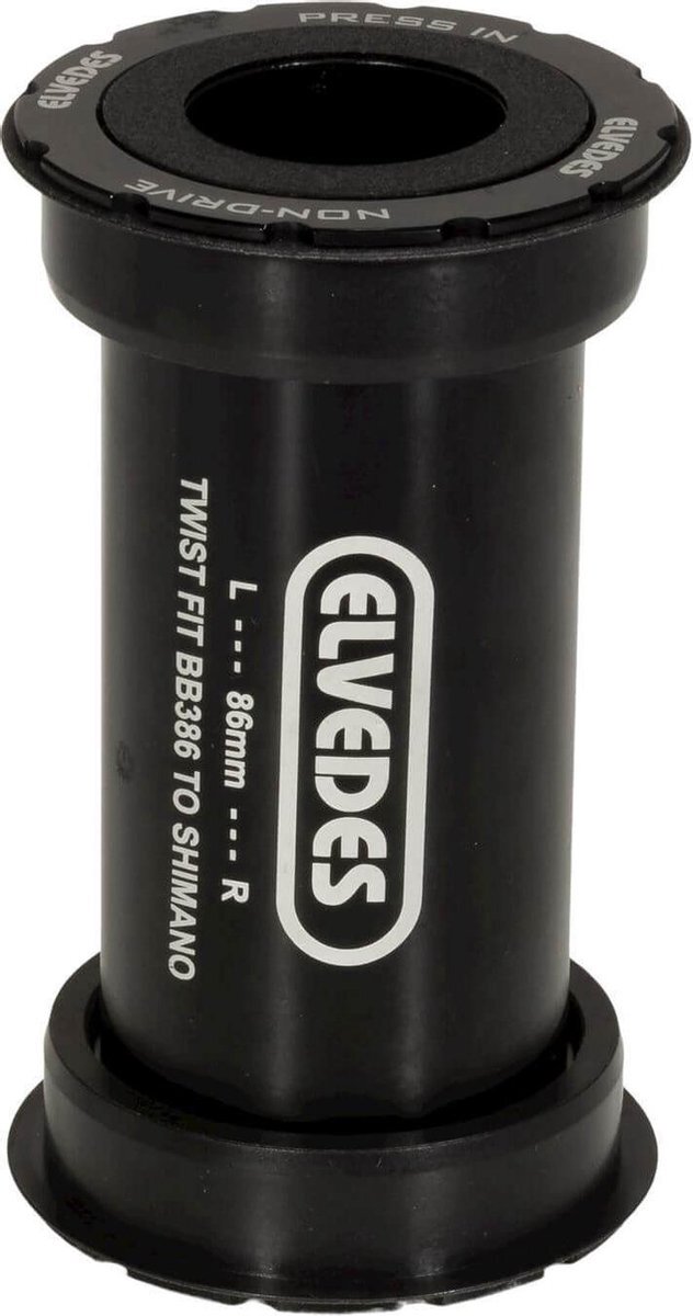 Elvedes Bottom Bracket T-fit Bb385 Shimano Zwart