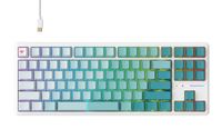 Havit KB901L Clavier Gaming - Filaire, USB, QWERTY, Rétroéclairage LED RGB, 88 Touches, 50 millions de frappes, Câble 1.8m, 365x138x39mm, 858g, Vert/Blanc