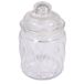 Rayher glazen pot met glazen deksel Chevron, 8 cm ø, 12,5 cm, 280 ml, opening ø 5,5 cm
