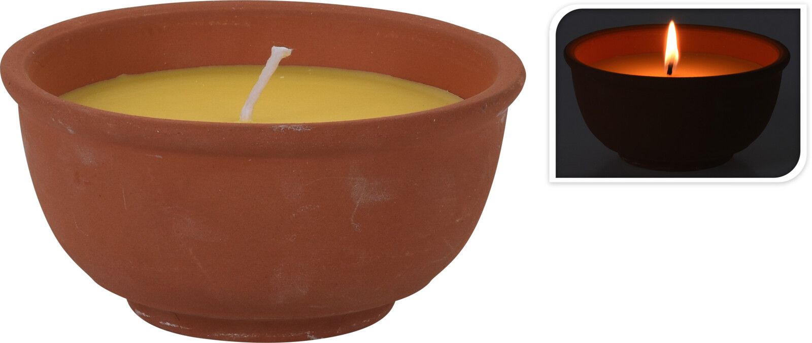 Hepoluz Citronellakaars terracotta pot - 8718158588227