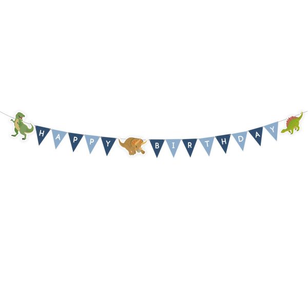 Amscan Vlaggenlijn Happy Dinosaur 180 Cm Papier Blauw