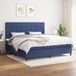 Maison Exclusive - Boxspringbed met matras, blauw, 200x200 cm, textiel