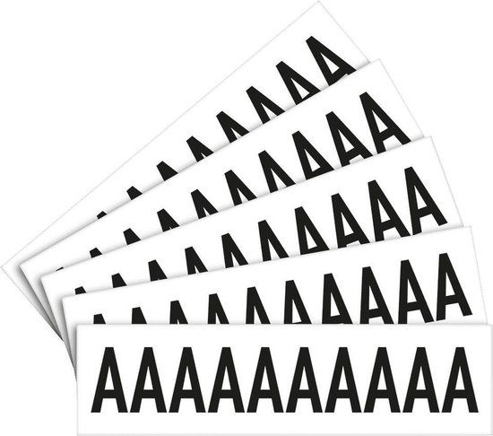 Merkloos / Sans marque Letter stickers alfabet - Zwart/Wit - Letter X - 30mm