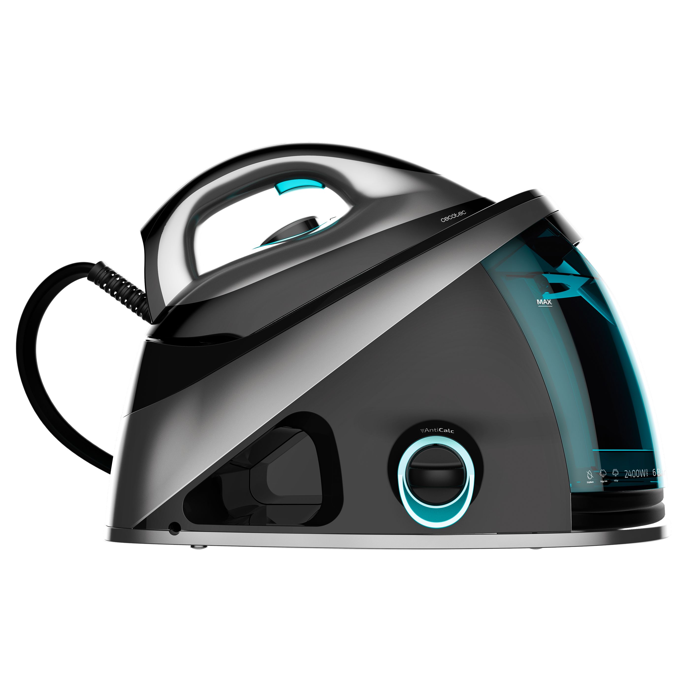 Cecotec Fast&Furious 8040 Absolute Stoomstrijkijzer - 2400W - Zwart/Metallic