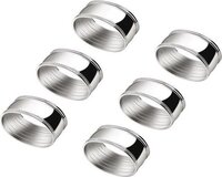 Zilverstad Servetring Ovaal 5,5cm - Set van 6 stuks - Zilver - Verzilverd