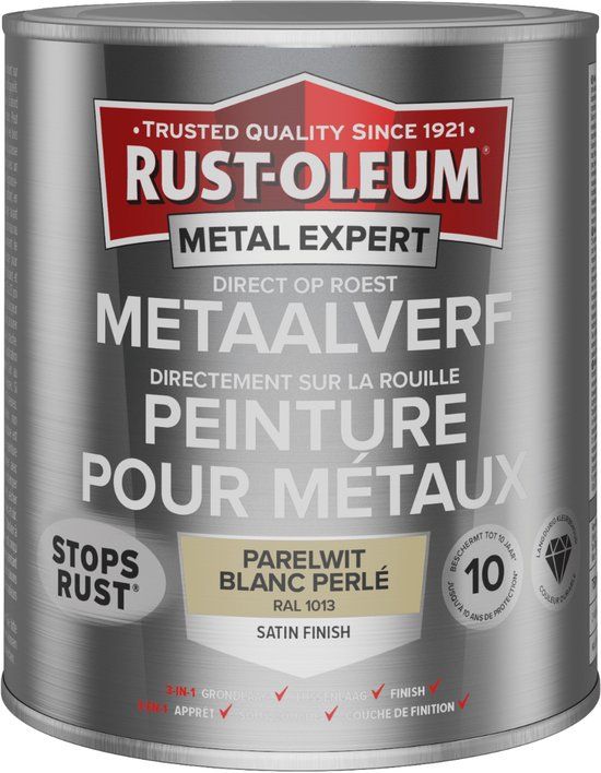 Rust-Oleum Metal Expert Direct Op Roest Metaal Verf Zijdeglans - RAL 1013 - 750ml