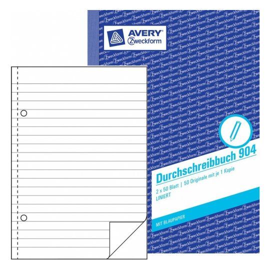 Avery 904 - Schrijfblok - wit, blauw