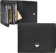 Sonnenleder Portefeuille en cuir noir Porte-monnaie SEEVE pour femmes et hommes 11,5 x 9,5 cm 822-360-02