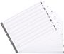 Exacompta 10x Bedrukte tabbladen karton 160g - geplastificeerde tabs - 10 tabs - 1 tot 10 - A3 - Wit - MWD1-10A3Z