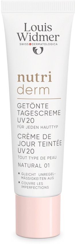 Louis Widmer Nutriderm Getinte Dagcrème UV20 Naturel 01 Parfumvrij 30ml
