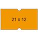Apli 101566 etiketten, rechthoekig, 21 x 12 mm, oranje, 6 rollen à 1000 stuks