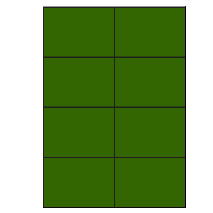 - Groene A4 etiketten 105 x 74 mm 100 vel