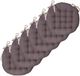 Unyqoos® Coussin d'assise rond bicolore, diamètre 40 cm – 5 cm d'épaisseur, set de 6 avec 4 sangles de fixation, matériau durable pour chaises, cuisine et terrasse