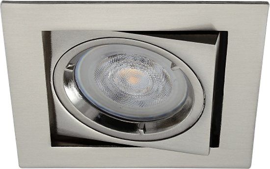 Philips LED inbouwspot Sepp - Vierkant RVS Look - Warm Wit - Dimbaar - 5W