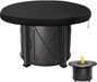 Merkloos Dailygoods Ronde Grillplaatbeschermhoes Waterdicht - 420D Oxford - Antistof - UV-bestendig - 100 Cm - Zwart