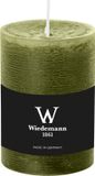 Wiedemann Bougie cylindrique/bougie pilier - bougie rustique - vert olive - 7 x 10 cm - 43 heures de combustion