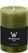 Wiedemann Bougie cylindrique/bougie pilier - bougie rustique - vert olive - 7 x 10 cm - 43 heures de combustion