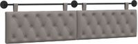 vidaXL - Hangend hoofdbord - Taupe - Stof
