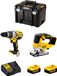 DeWALT Set DWK215 (DCD996 + DCS334 + 2 x 5,0 Ah accu's + DCB115 oplader + TSTAK VI opbergbox)