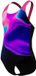 Speedo Print Splashback Meisjes Sportbadpak - Zwart/Paars - 164